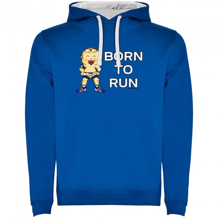 [해외]KRUSKIS Born To Run Two-Colour 후드티 6139695345 Royal Blue / White