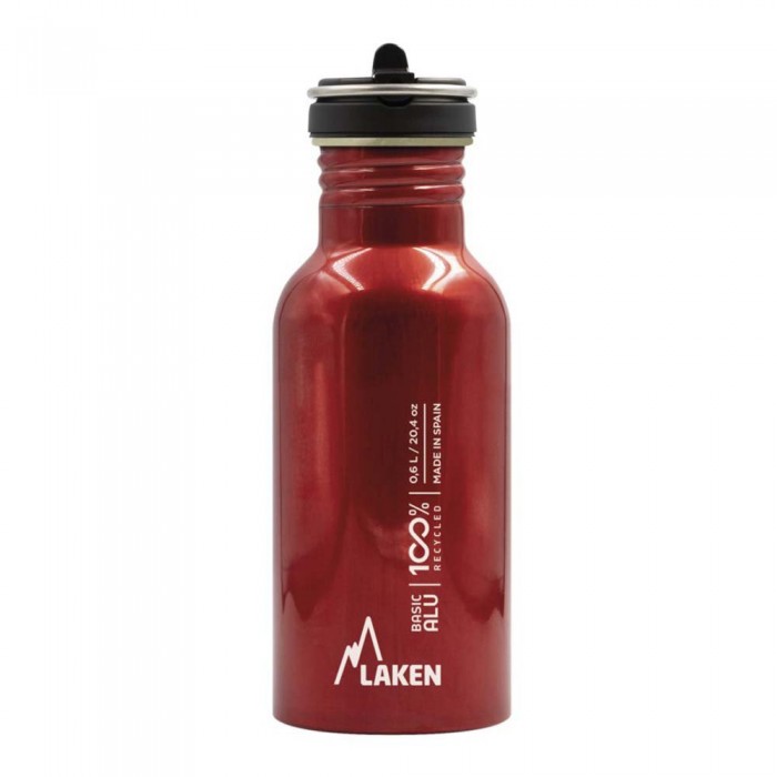 [해외]LAKEN 알루미늄 기본 모자 플로우 물병 600ml 3139750506 Red