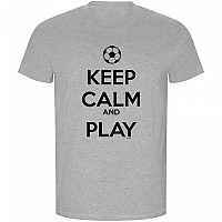 [해외]KRUSKIS Keep Calm And Play Football ECO 반팔 티셔츠 3139685073 Heather Grey