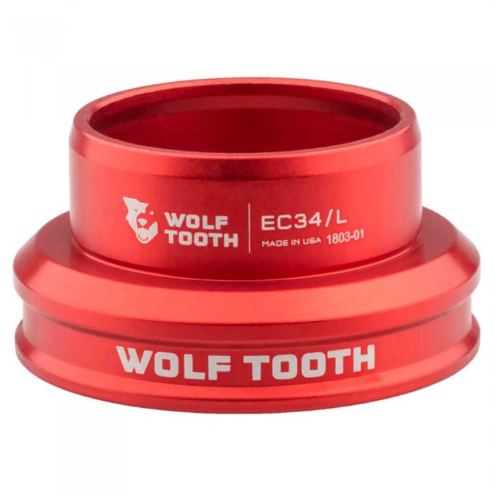 [해외]WOLF TOOTH EC34L/30 하부 외부 반 통합형 헤드셋 1139539638 Red