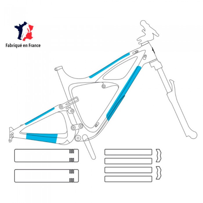 [해외]YTWO 프레임 보호 CoatUp VBR E-Bike 300 Microns 8 조각 1139559050 Matt Clear