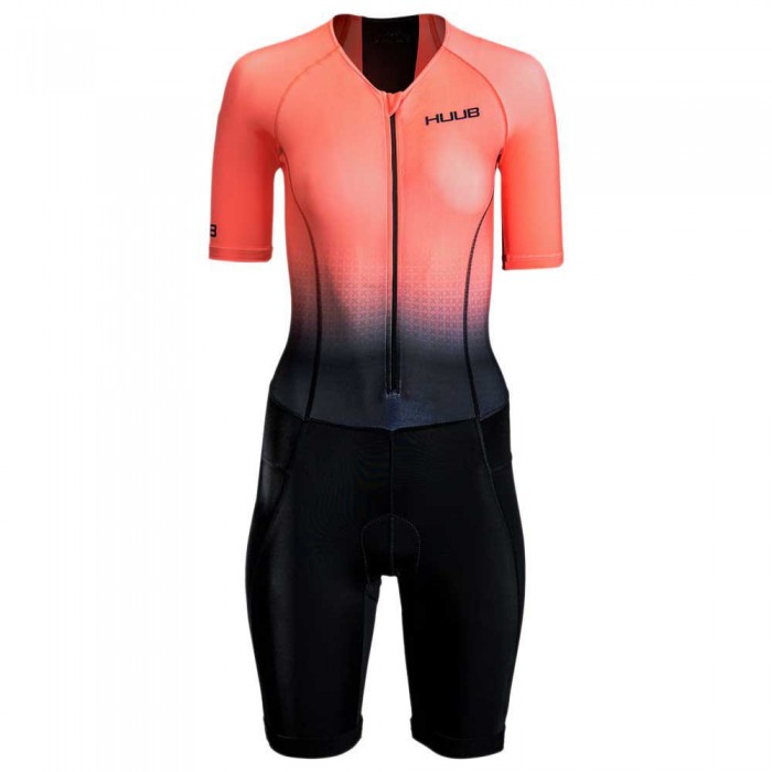 [해외]HUUB Commit Long Course 반팔 트라이어슬론 6139469927 Black / Coral