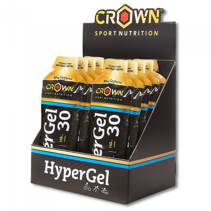 [해외]CROWN SPORT NUTRITION 뉴트럴 에너지 젤 박스 Hyper 30 Hydro 75g 10 단위 4139775834 Black / Gold