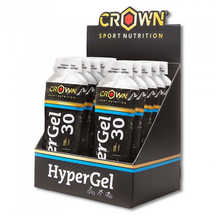 [해외]CROWN SPORT NUTRITION 뉴트럴 에너지 젤 박스 Hyper 30 Hydro 75g 10 단위 4139775835 Black / White