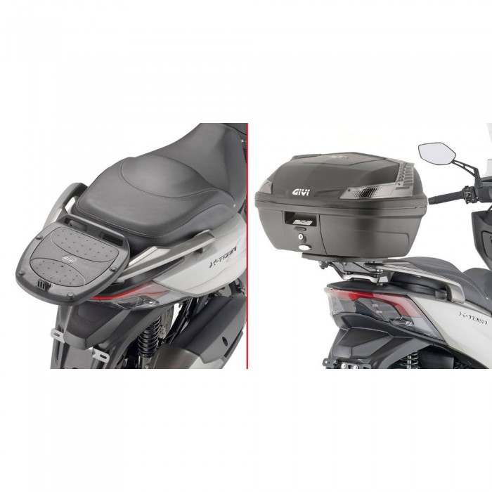 [해외]기비 Monolock Kymco X-Town 125/300 City 탑 케이스 후면 피팅 9138000035 Black