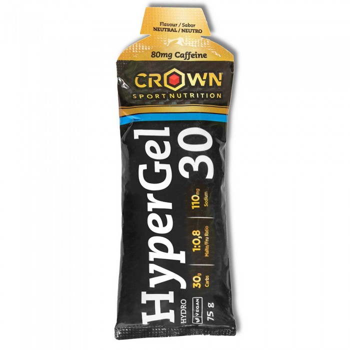 [해외]CROWN SPORT NUTRITION 뉴트럴 에너지 젤 Hyper 30 Hydro 75g 12139775832 Black / Gold