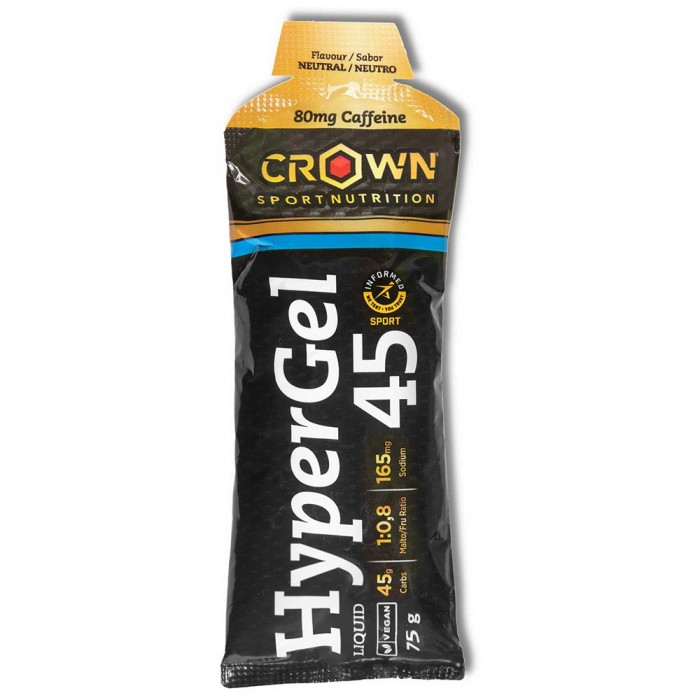 [해외]CROWN SPORT NUTRITION 뉴트럴 에너지 젤 Hyper 45 75g 6139775840 Black / Gold