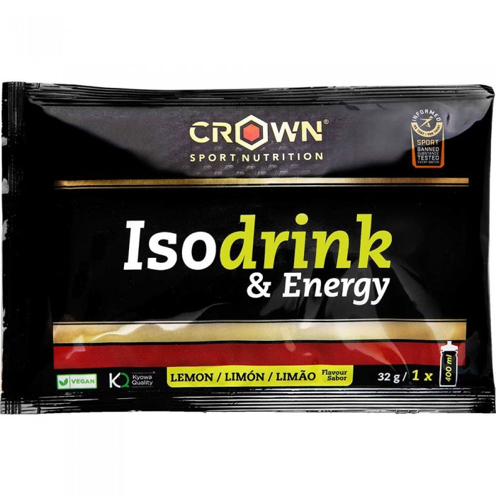 [해외]CROWN SPORT NUTRITION 레몬 Isotonic 음료 분말 향낭 Energy 32g 3139775827 Black