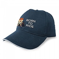 [해외]KRUSKIS 캡 Born To Ride 1139809358 Marine Blue