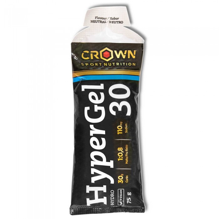 [해외]CROWN SPORT NUTRITION 뉴트럴 에너지 젤 Hyper 30 Hydro 75g 14139775833 Black / White