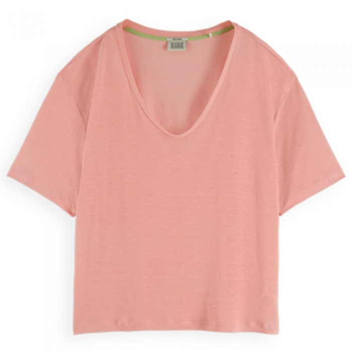 [해외]SCOTCH & SODA Soft 반팔 V넥 티셔츠 139609711 Blush Peach