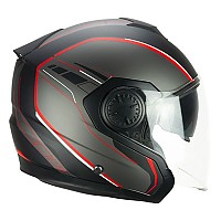 [해외]SKA-P 1Dg Tour Race Open Face Helmet 9139489769 Black / Red