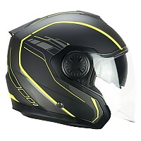 [해외]SKA-P 1Dg Tour Race Open Face Helmet 9139489770 Graphite / Yellow