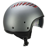 [해외]SKA-P 1T Tiki Mono Open Face Helmet 9139489776 Anthracite / Red