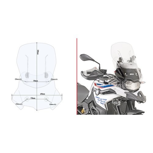 [해외]기비 D5127S/St/Af5127 BMW F750GS 수리 키트 9138706187 blanc transparent