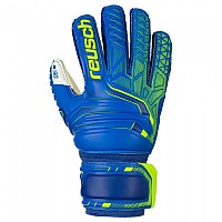 [해외]로이쉬 Attrakt SG Finger Support Goalkeeper Gloves 3137525145 Deep Blue / Safety Yellow