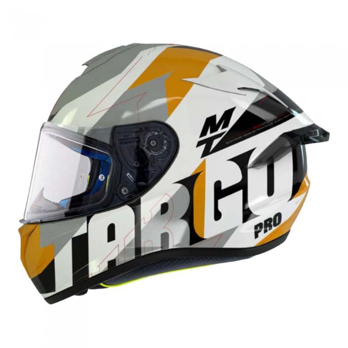 [해외]MT 헬멧s Targo Pro Biger A3 풀페이스 헬멧 9139825783 White / Black / Yellow / Grey