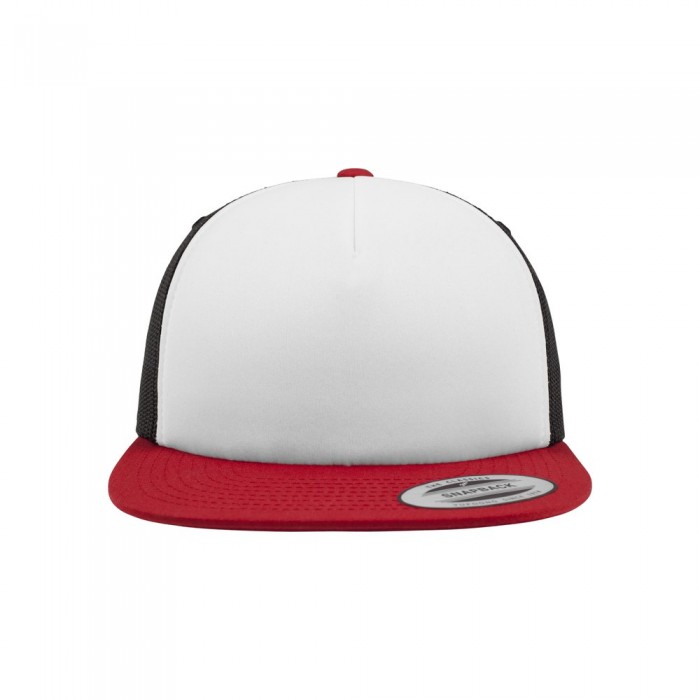 [해외]FLEXFIT Foam With White Front 모자 138409088 Red / White / Black