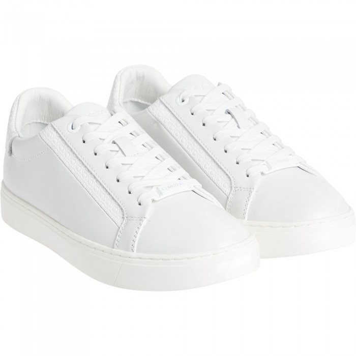 [해외]캘빈클라인 Clean Cup Lace Up Nano Mono Mix 운동화 139781223 Bright White