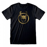 [해외]HEROES Official Marvel Loki Icon Gold Ink 반팔 티셔츠 139788777 Black