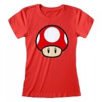 [해외]HEROES Official Nintendo Super Mario 파워 Up Mushroom 반팔 티셔츠 139788855 Red
