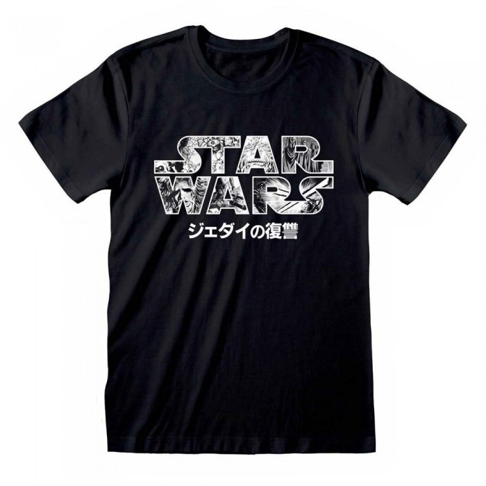 [해외]HEROES Official Star Wars Classic Manga Logo 반팔 티셔츠 139788928 Black