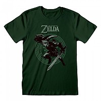 [해외]HEROES Official Nintendo Legend Of Zelda Link Pose 반팔 티셔츠 139788828 Green