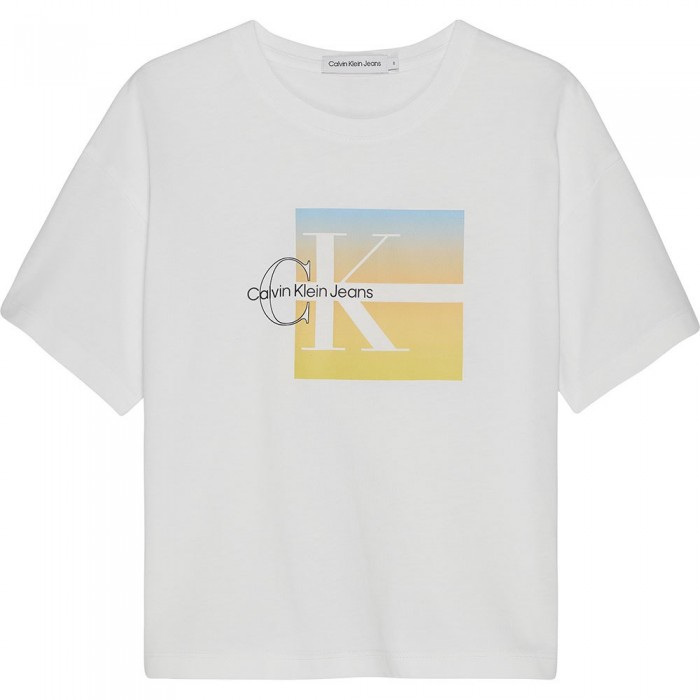[해외]캘빈클라인 JEANS 반팔 티셔츠 썸머 Gradient Graphic 15139781393 Bright White