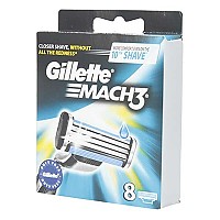 [해외]GILLETTE Mach3 Razor Blade Refills 8 Units 139415460 Silver