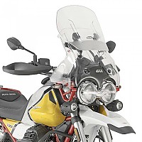 [해외]기비 AF8203 Airflow Moto Guzzi V85 TT 조절 가능한 앞 유리 9138044001 Clear