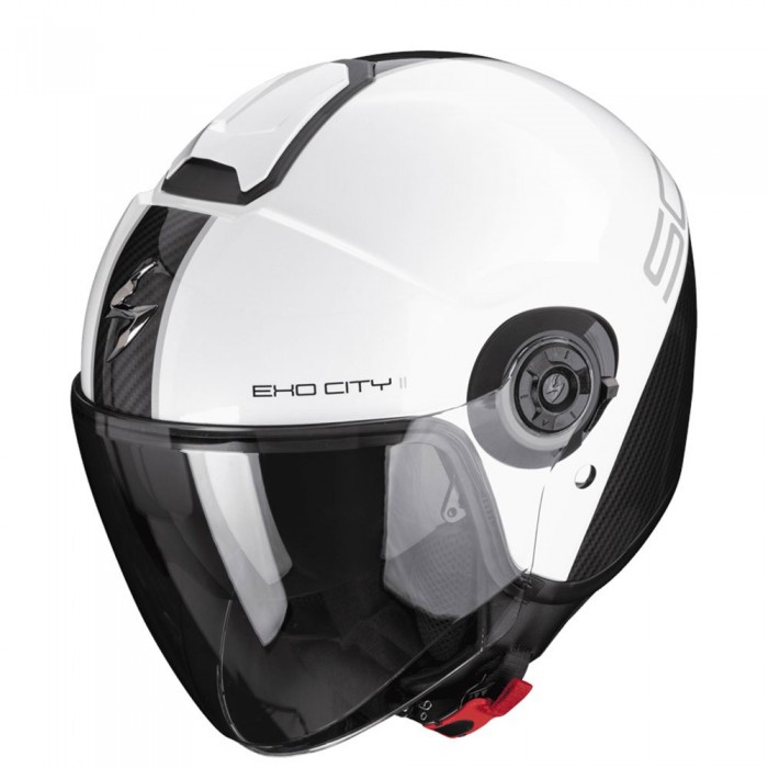 [해외]SCORPION EXO-City II Carbo 오픈 페이스 헬멧 9139815330 Black / White