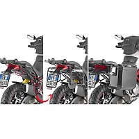 [해외]기비 사이드 케이스 패니어 홀더 Monokey Cam-Side Ducati Multistrada 950/1260 19-20 9138411798 Black