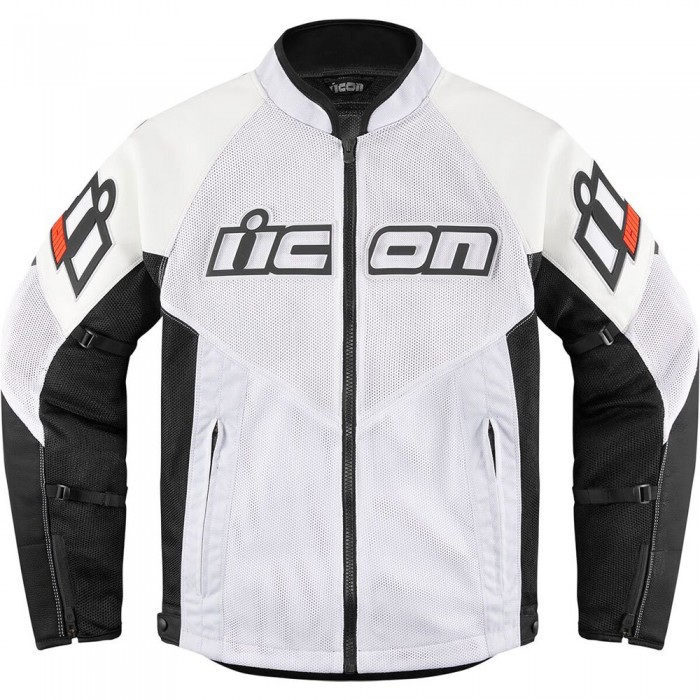 [해외]ICON Mesh AF™ 가죽 자켓 9139872778 Black / White