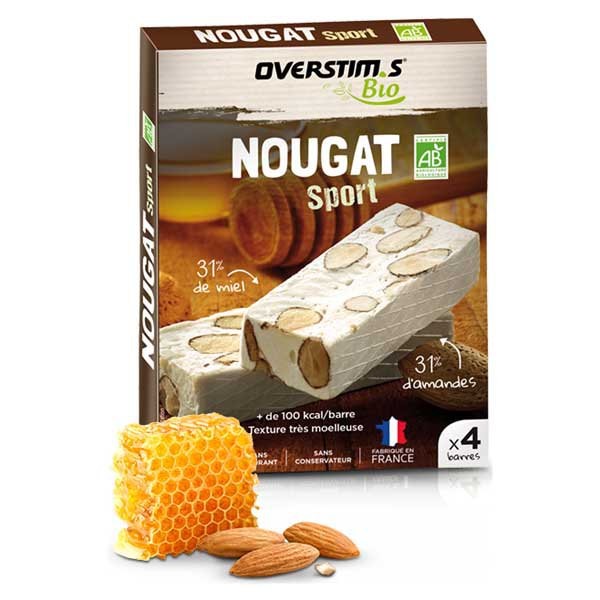 [해외]OVERSTIMS 에너지 바 Nougat BIO Almond Honey 4139745534 Brown