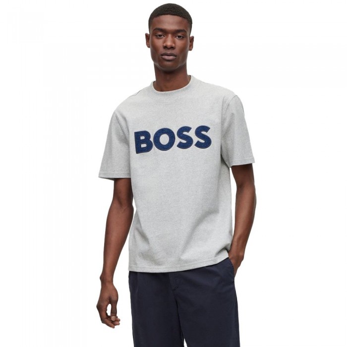 [해외]BOSS Denim Logo 반팔 티셔츠 139725454 Open Grey