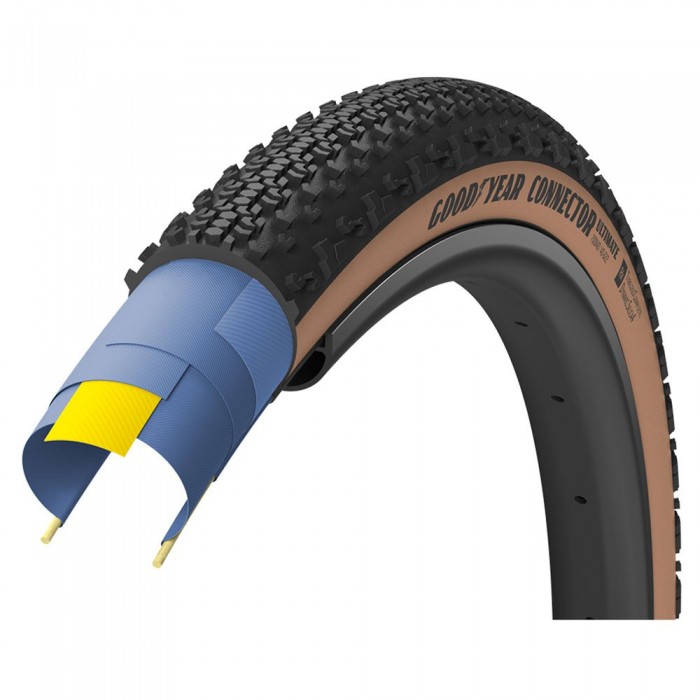 [해외]GOODYEAR 커넥터 Ultimate 120 TPI TLC Tubeless 700C x 50 자갈 타이어 1138018905 SkinWall