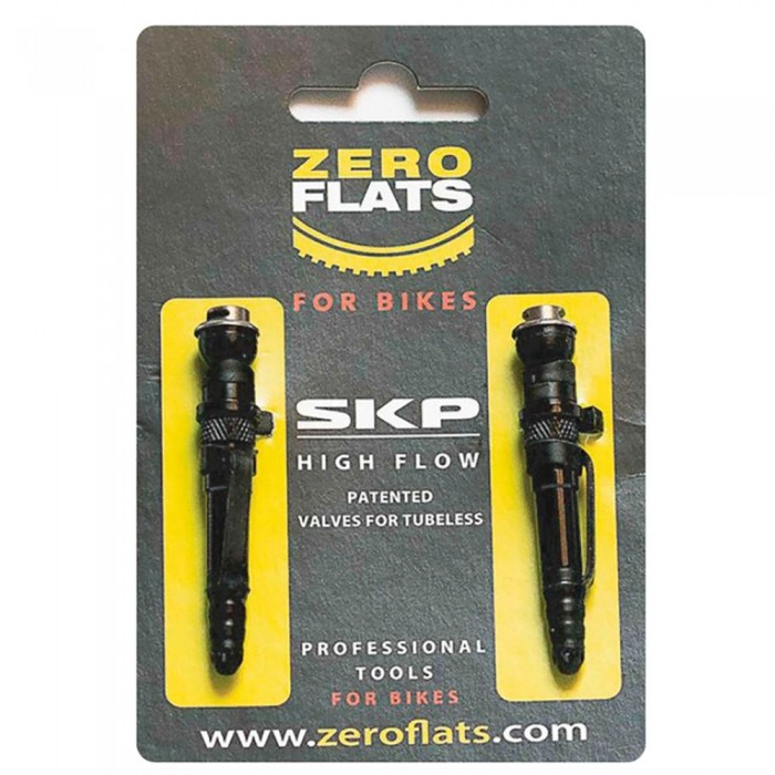 [해외]ZEROFLATS 밸브 High Flow SKP Presta 40 mm 1139539639 Black