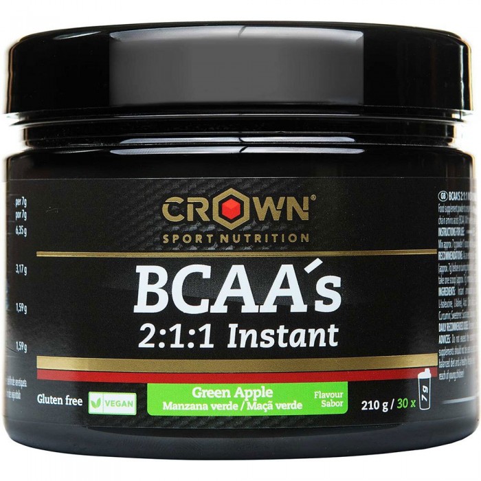 [해외]CROWN SPORT NUTRITION 그린 애플 파우더 BCAAs Instant 210g 4139775808 Black