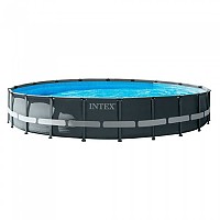 [해외]인텍스 지상 수영장 위의 둥근 강철 프레임 Ultra XTR 610x122 cm 6139907128 Grey / Blue