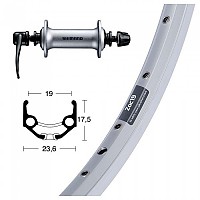 [해외]WINORA Ryde Zac 19 700 QR Shimano Acera T3000 앞바퀴 1138241466 Silver