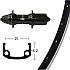 [해외]WINORA Shimano T3000 8-9s 26´´ 뒷바퀴 1138241473 Black / Silver