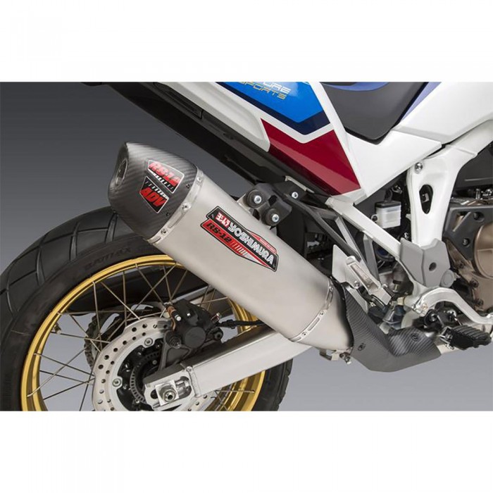 [해외]YOSHIMURA USA RS-12 CRF 1100 L Africa Twin 20-21 Stainless Steel&Carbon 비승인 오토바이 머플러 9138689797 Black / Silver