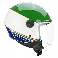 [해외]CGM 167I Flo Italia 롱 오픈 페이스 헬멧 9139837109 White / Green / Red