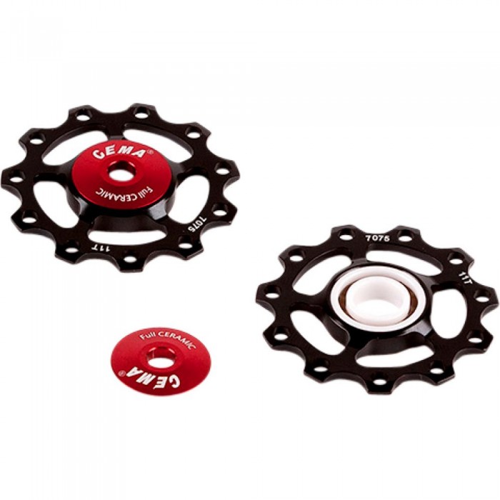 [해외]CEMA 풀리 휠 Shimano/스램 Full 세라믹 1139626811 Black / Red