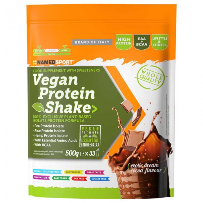 [해외]NAMED SPORT 단백질 쉐이크 Vegan 500g 이그 조틱 꿈 코코아 4139781124 Green