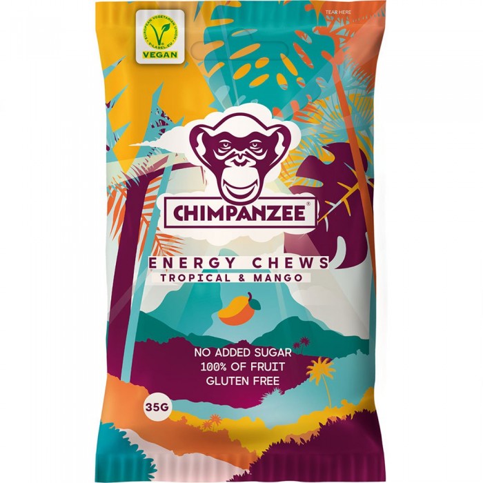 [해외]CHIMPANZEE 에너지 젤리 상자 35g Tropical&Mango 20 단위 3139933369 Multicolor