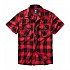 [해외]BRANDIT Check 반팔 셔츠 14138389732 Red / Black