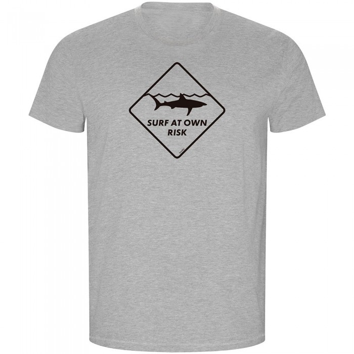 [해외]KRUSKIS Surf At Own Risk ECO 반팔 티셔츠 14139996003 Heather Grey