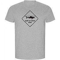 [해외]KRUSKIS Surf At Own Risk ECO 반팔 티셔츠 14139996003 Heather Grey