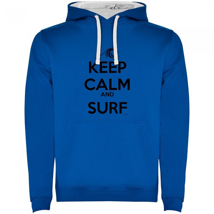 [해외]KRUSKIS Surf Keep Calm And Surf Two-Colour 후드티 14139996012 Royal Blue / White